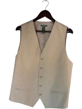Cubavera Men's linen blend Light Beige Dress Vest waistcoat waistcoat XXL